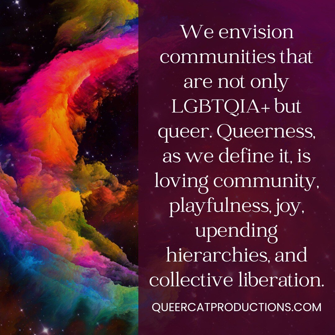 Queer Cat Productions creates consent-forward, accessible, immersive theater and experiences that leave our audiences more connected.
We create playful, curious, haunted works of art that are queer, not just in content, but in vision, perspective, c